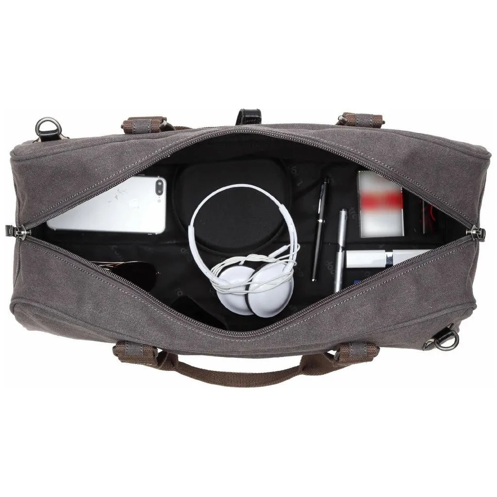 Large Holdall Weekend Bag - Troop Classic Canvas Travel Duffel Bag - 5 Colours