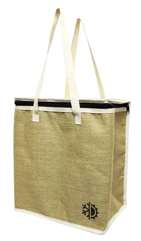 Large Jute Insulated Bag