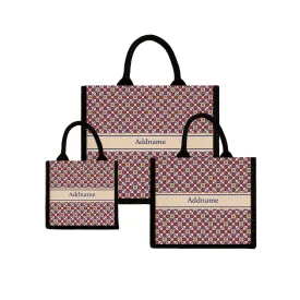 Moroccan Aegean Red Jute Tote Bag