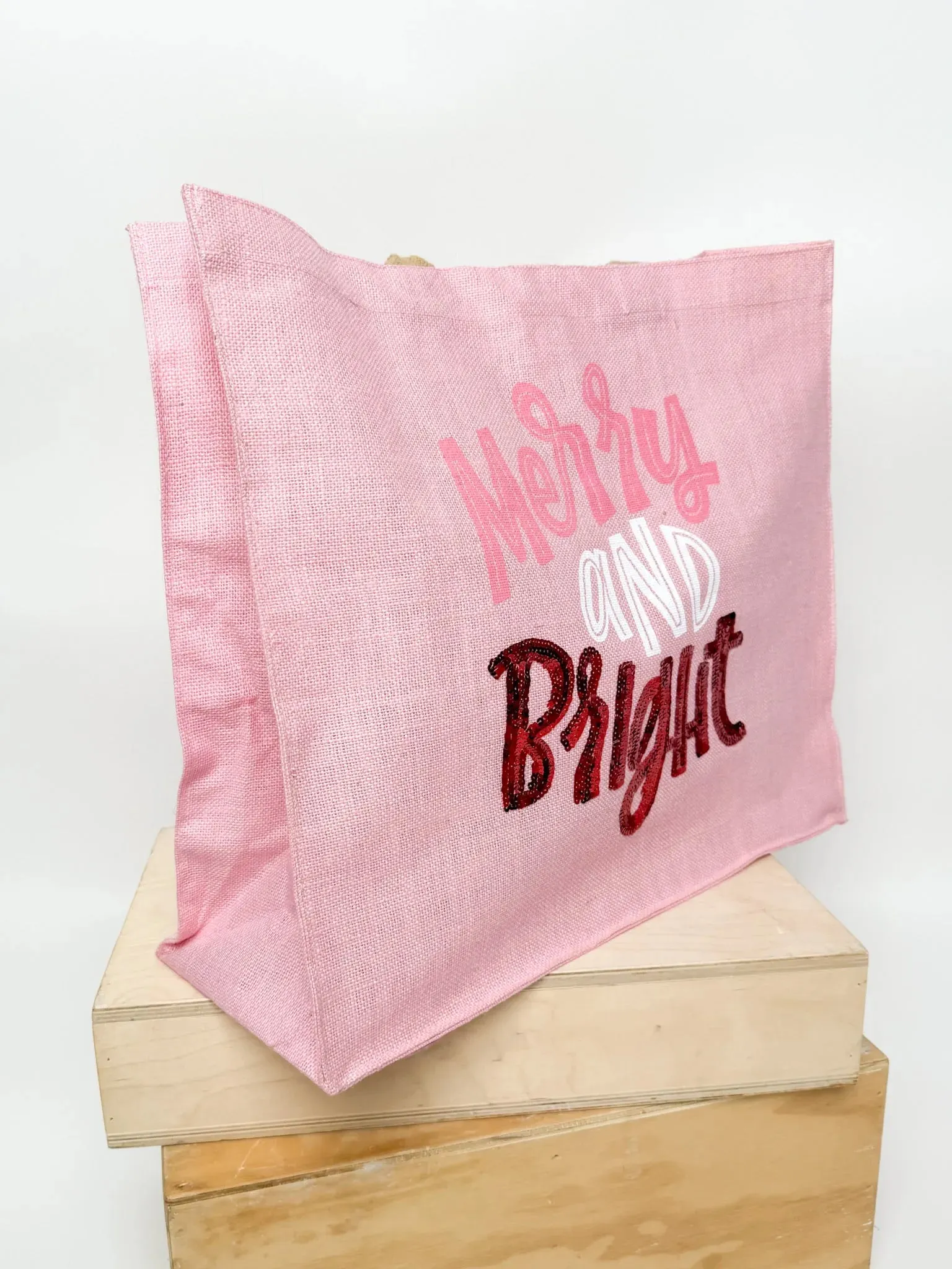 Pink Merry & Bright Tote Bag