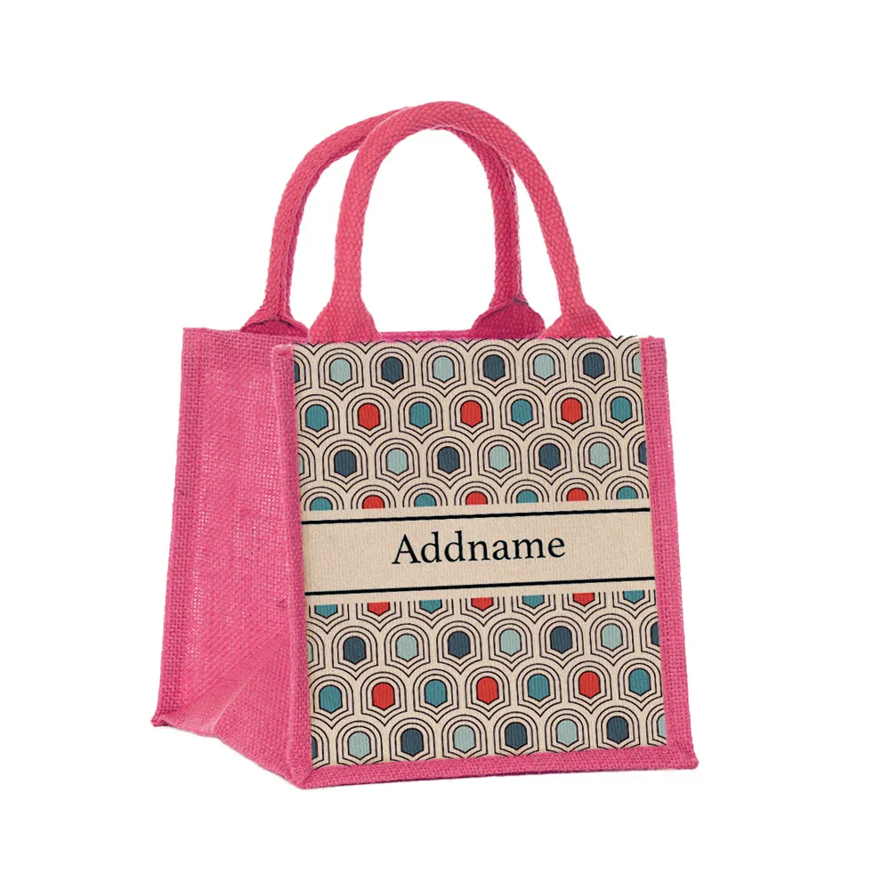 Seamless Mosaic Jute Tote Bag