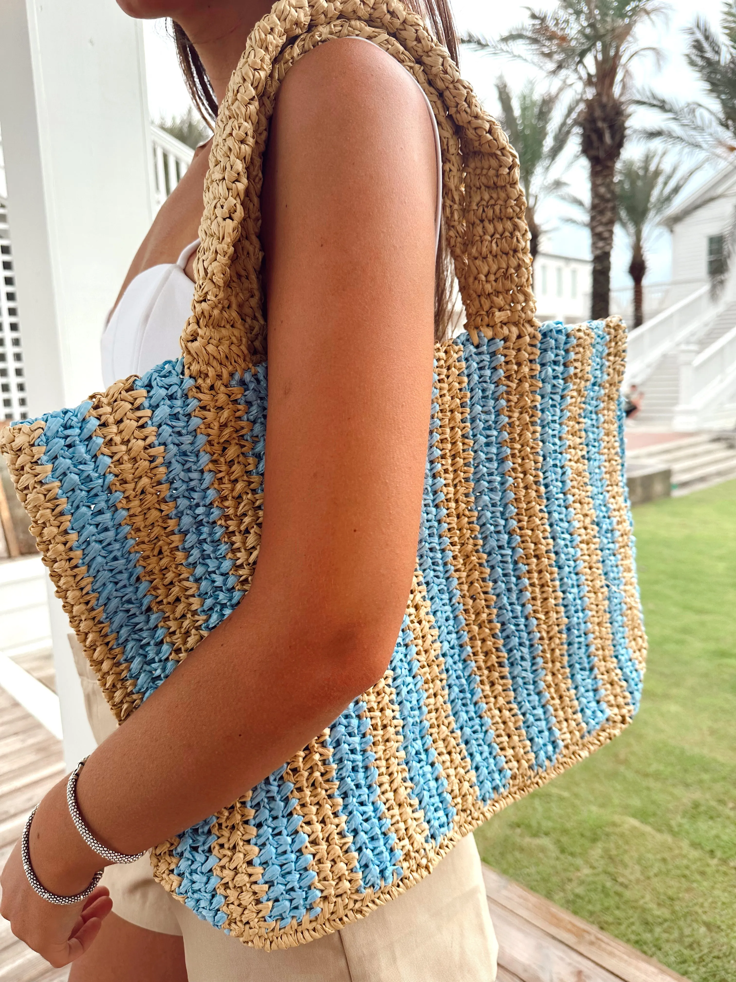 Striped Tote Bag