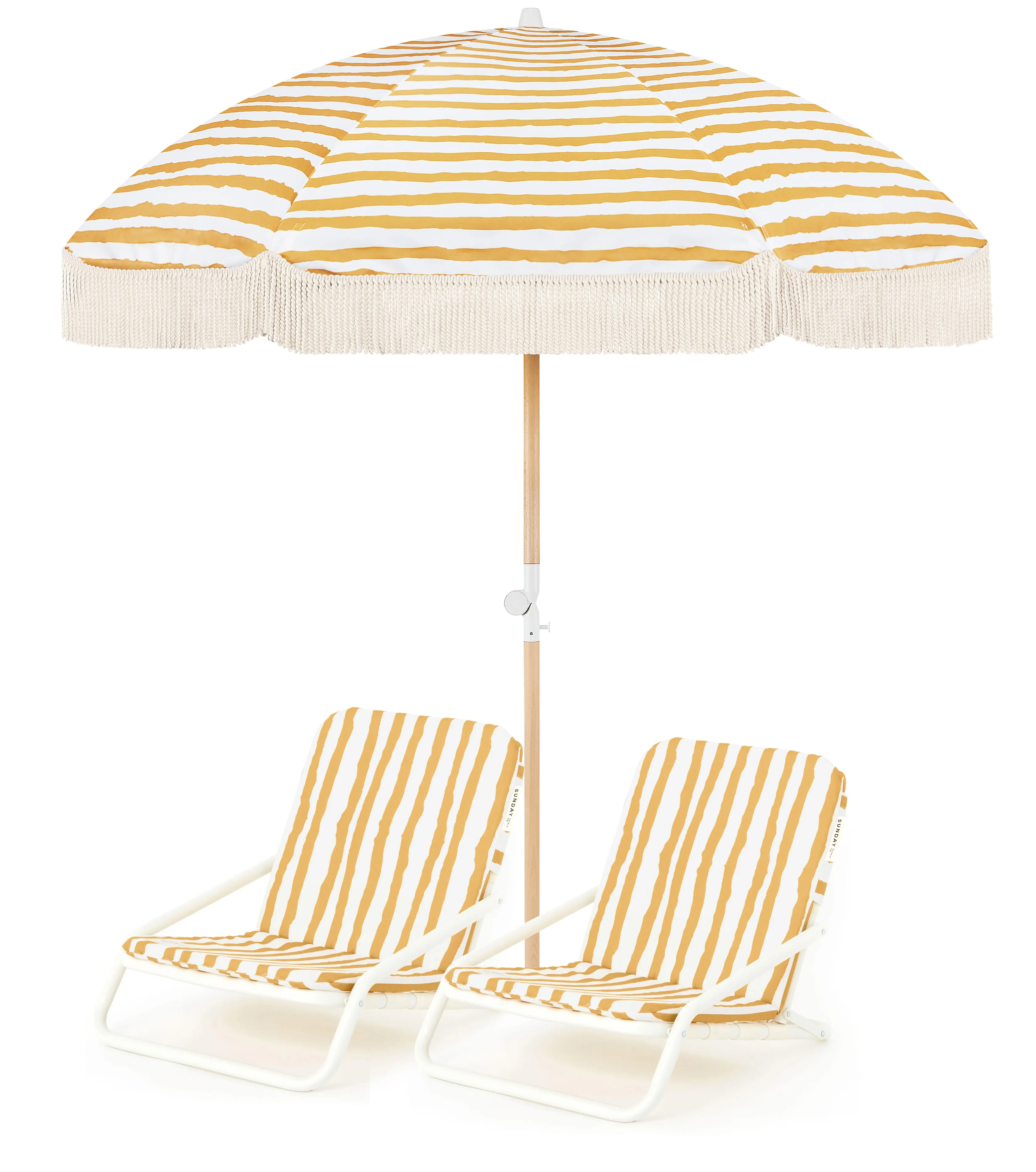 Sun Ray Beach Umbrella & Beach Chair Set