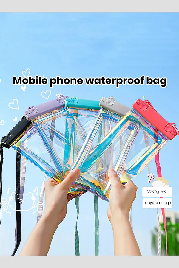 Waterproof Phone Pouch with Lanyard Clear Leakproof PVC Cell Phone Dry Bag Case Protector