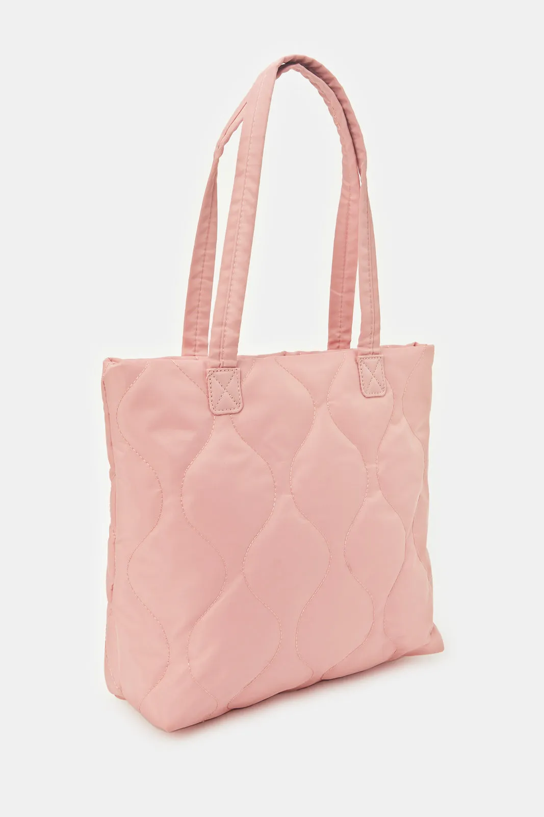 Women Quilted Plain Shopper Bag